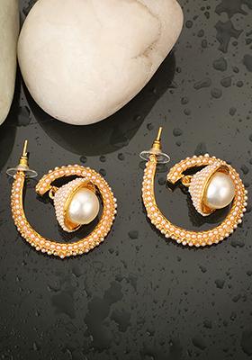Off White Pearl Dangler Earrings