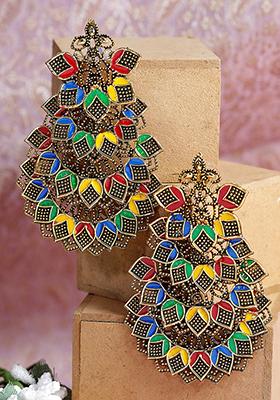 Multicolour Traditional Dangler Earrings