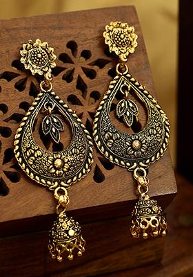 Metallic Tear Drop Earrings