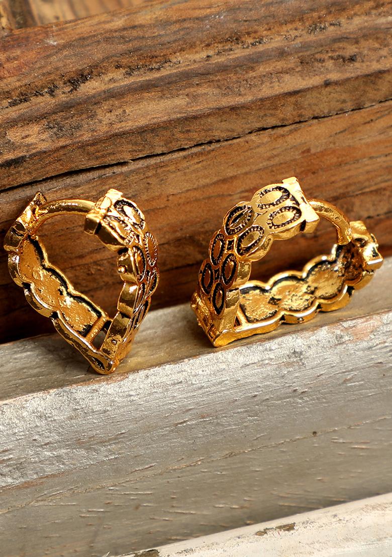 Gold Plated Hoop Earrings - Indya