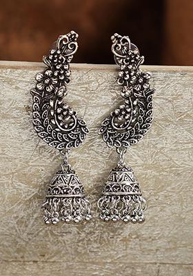 Silver Plated Jhumka Earrings