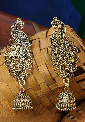 Gold Plated Jhumka Earrings