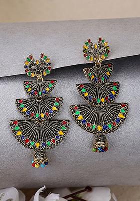 Multicolour Bead Drop Earrings