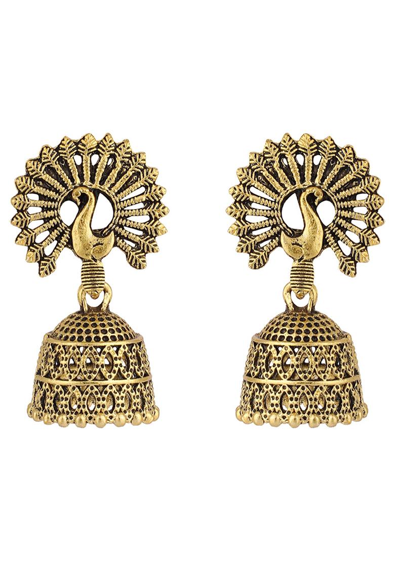 Gold Plated Jhumka Earrings