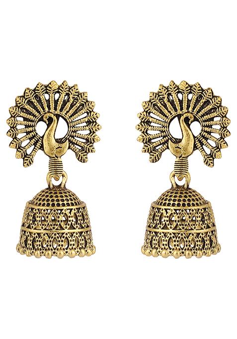 Gold Plated Jhumka Earrings