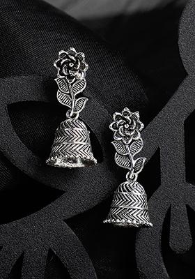 Silver Plated Jhumka Earrings