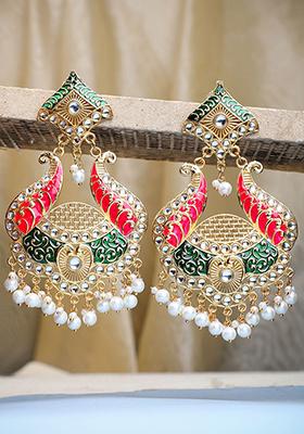 Multicolour Bead Drop Earrings