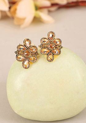Gold Plated Cubic Zirconia Stud Earrings