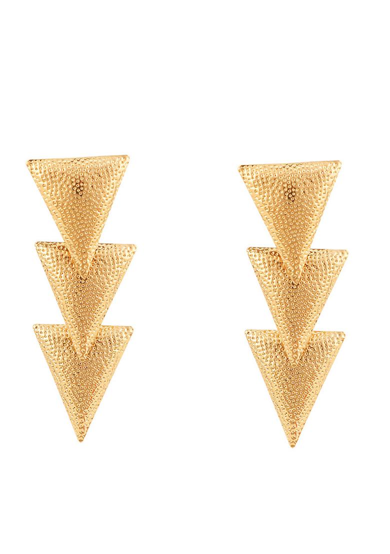 Gold Plated Drop Earrings - Indya