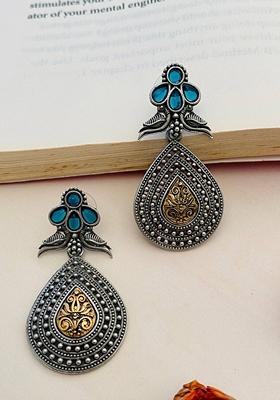 Silver Plated Cubic Zircon American Diamond Earrings