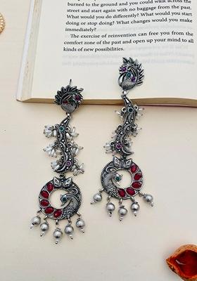 Silver Plated Cubic Zircon American Diamond Earrings