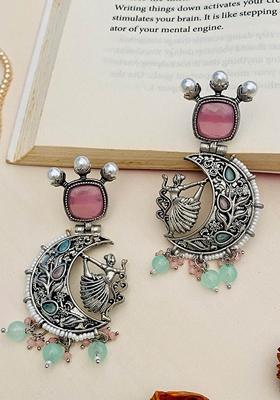 Silver Plated Cubic Zircon American Diamond Earrings