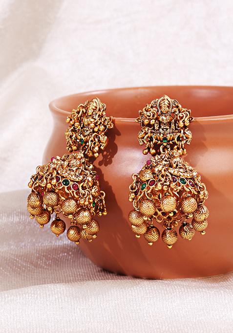 Gold Plated Cubic Zircon American Diamond Earrings