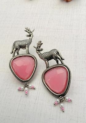 Silver Plated Cubic Zircon American Diamond Earrings