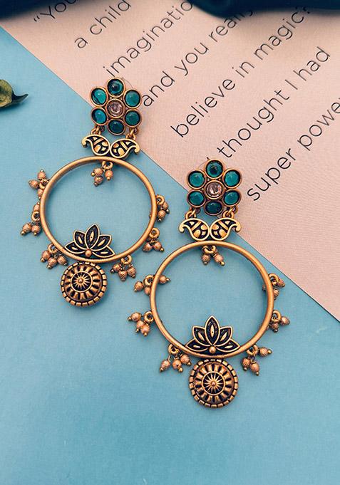Gold Plated Cubic Zircon American Diamond Earrings