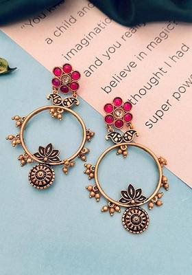 Gold Plated Cubic Zircon American Diamond Earrings