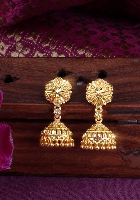 Gold Plated Alloy Stud Earrings