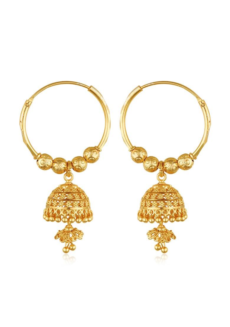 Gold Plated Alloy Stud Earrings - Indya