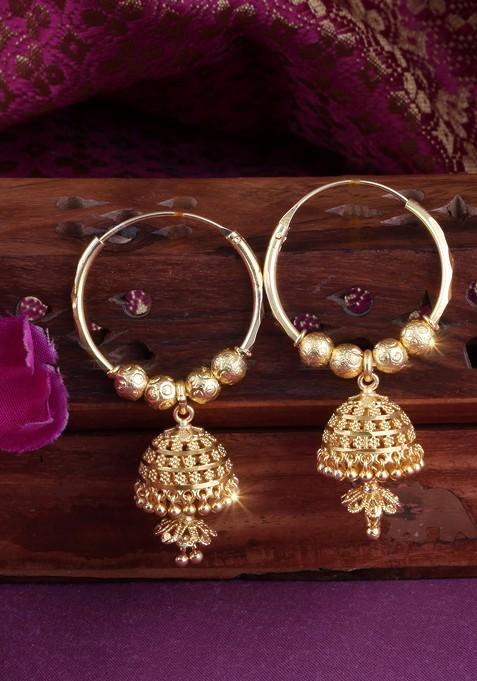 Gold Plated Alloy Stud Earrings