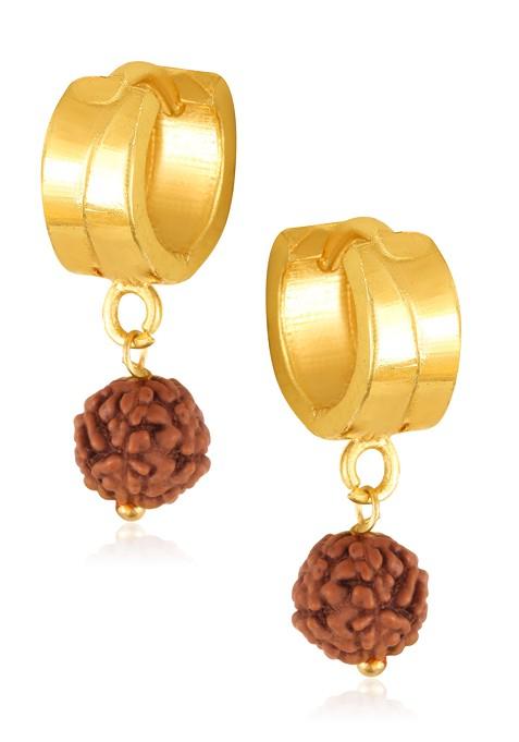 Gold Plated Alloy Drop Bali Earrings