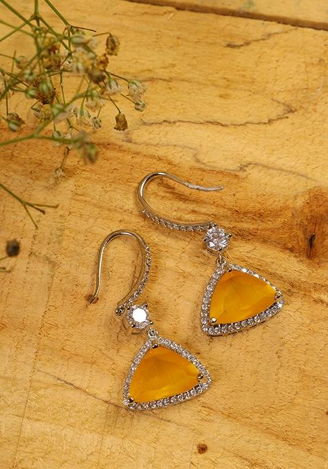 Yellow American Diamond Earrings