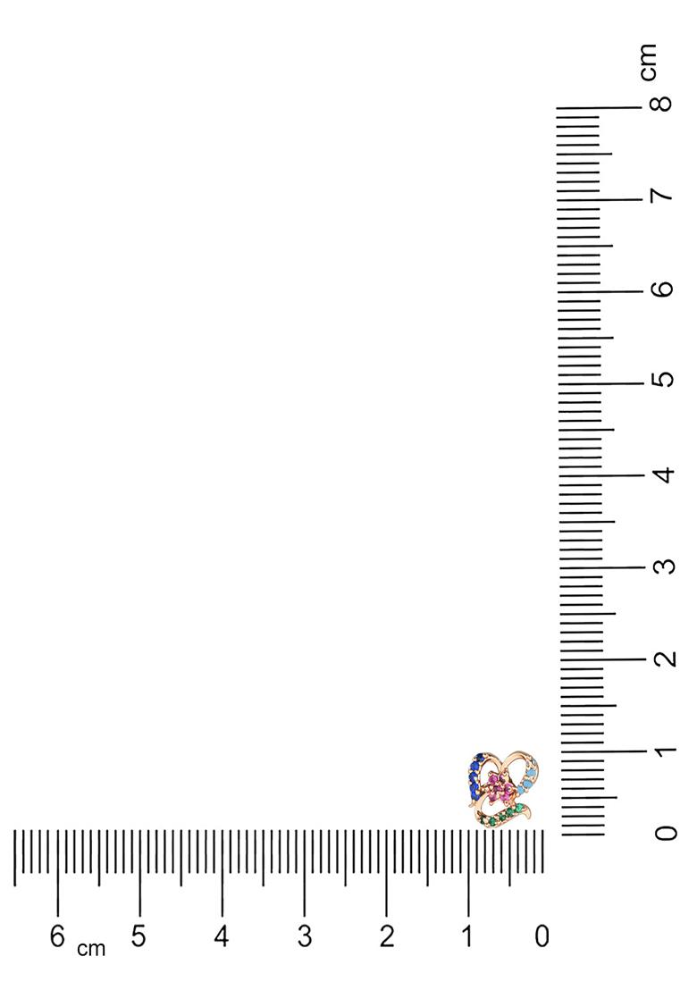 Rose Gold Plated Glittering Crystal Ad Stone Studs Earrings