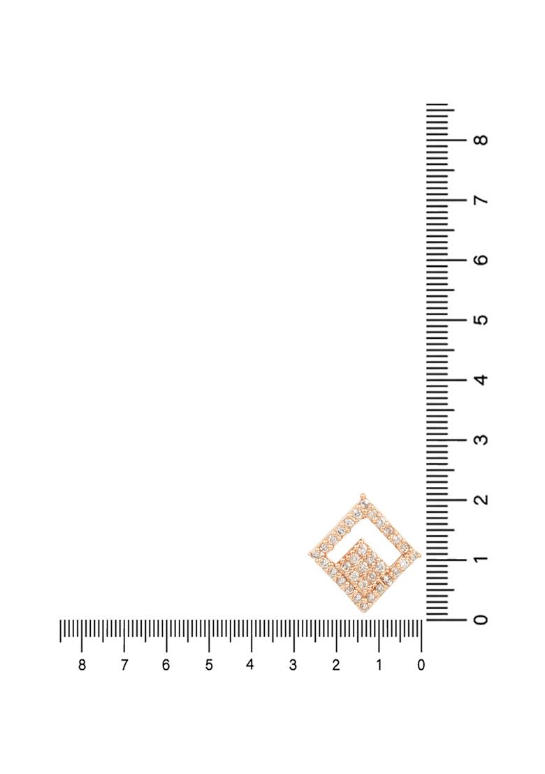 Rose Gold Plated Square Studs Earrings