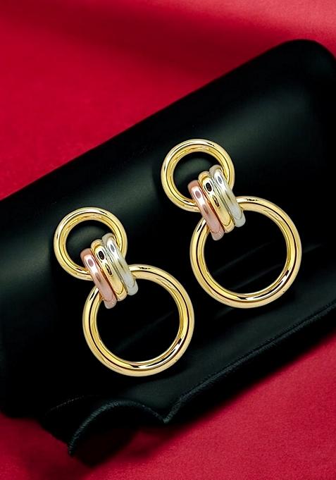 Gold Contemporary Drop Earrings