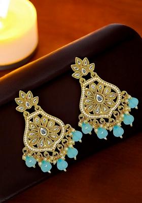 Gold Kundan Studded Earrings