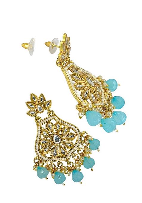 Gold Kundan Studded Earrings