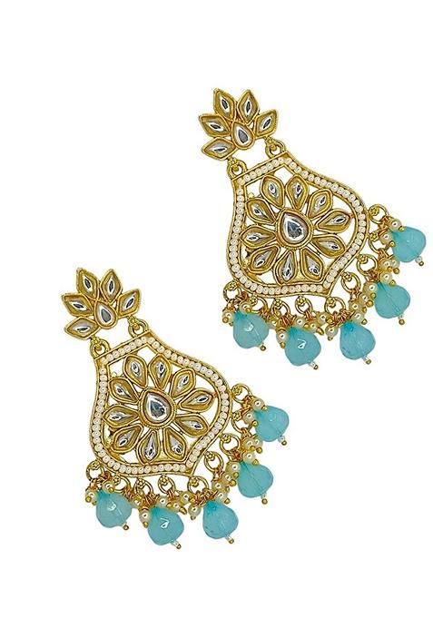 Gold Kundan Studded Earrings