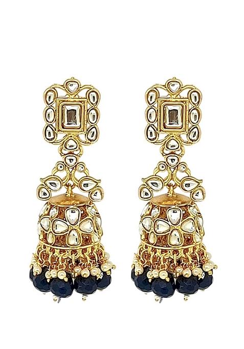 Gold Kundan Studded Earrings
