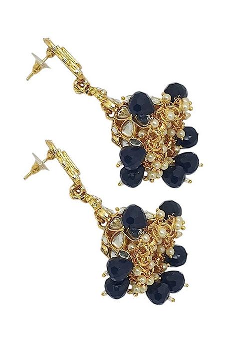 Gold Kundan Studded Earrings