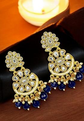 Gold Kundan Studded Earrings