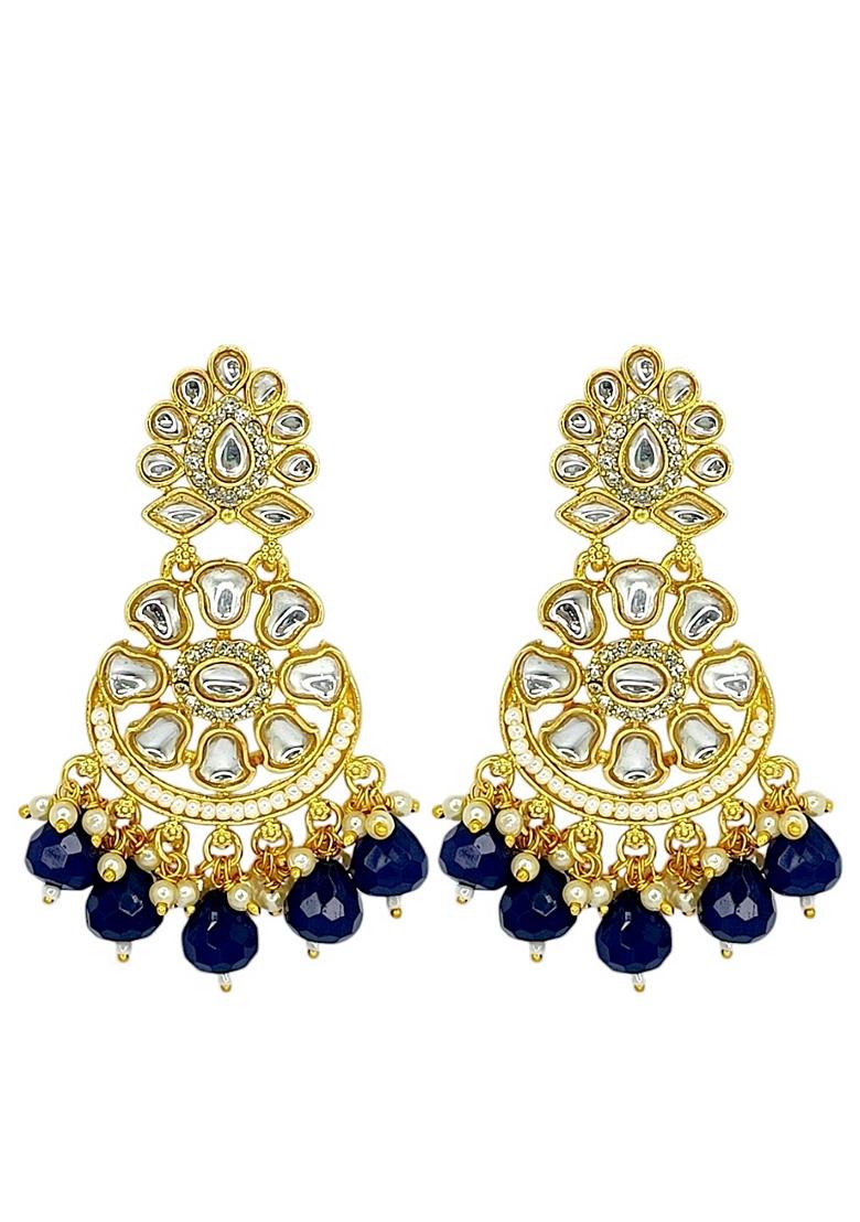Gold Kundan Studded Earrings