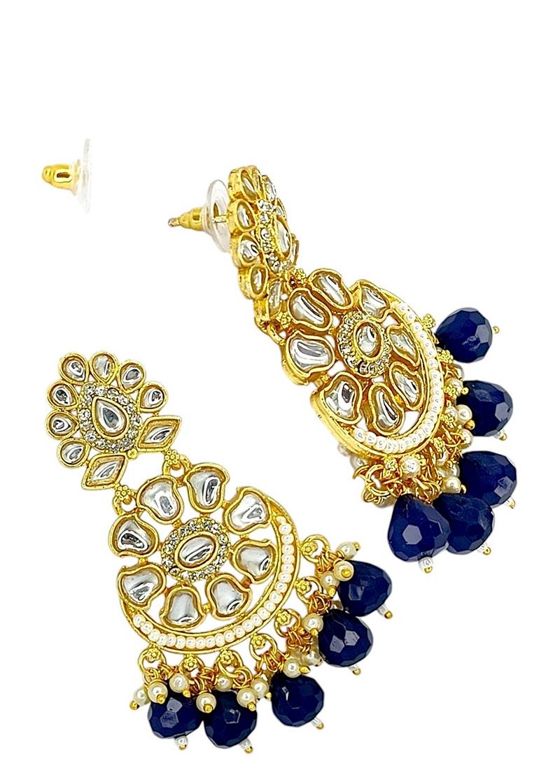 Gold Kundan Studded Earrings