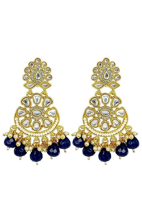 Gold Kundan Studded Earrings
