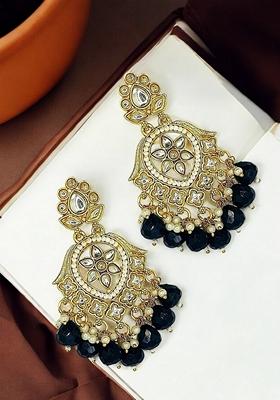 Gold Kundan Studded Earrings