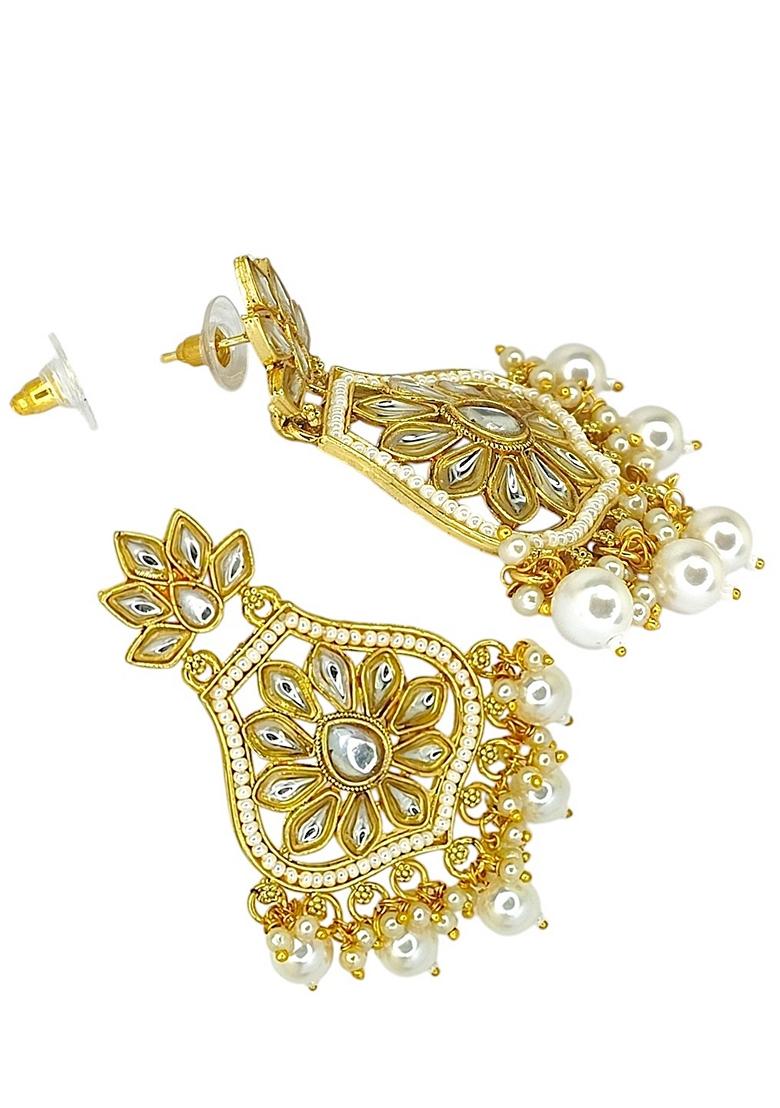 Gold Kundan Studded Earrings