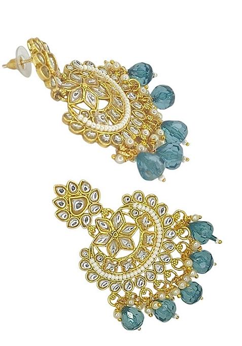 Gold Kundan Studded Earrings