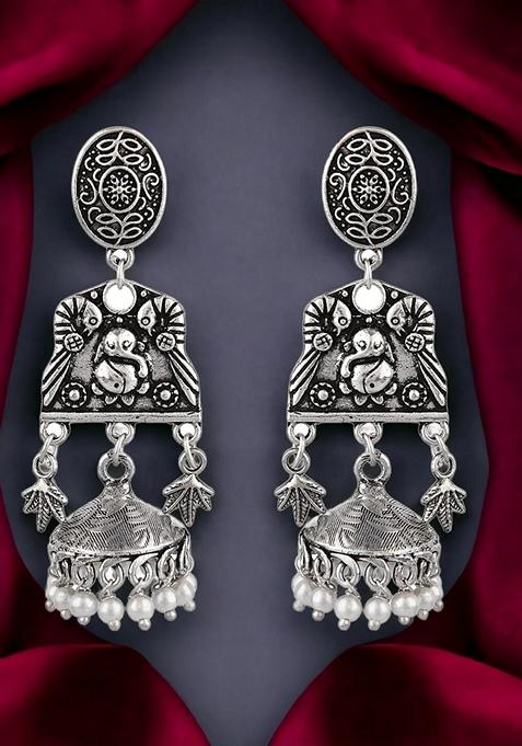Silver Oxidised Earrings