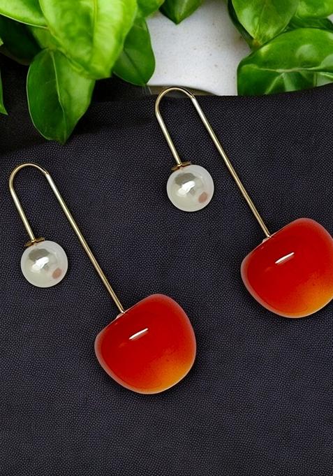 Gold Pearl Earrings