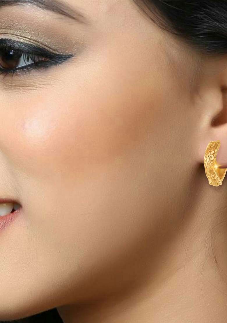 Gold Plated Drop Earrings - Indya
