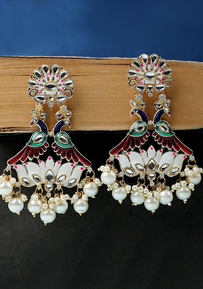 Multicolor Kundan Earrings