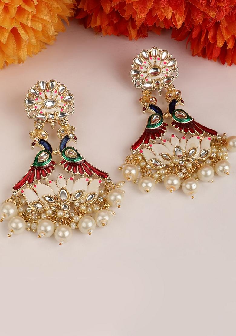 Multicolor Kundan Earrings