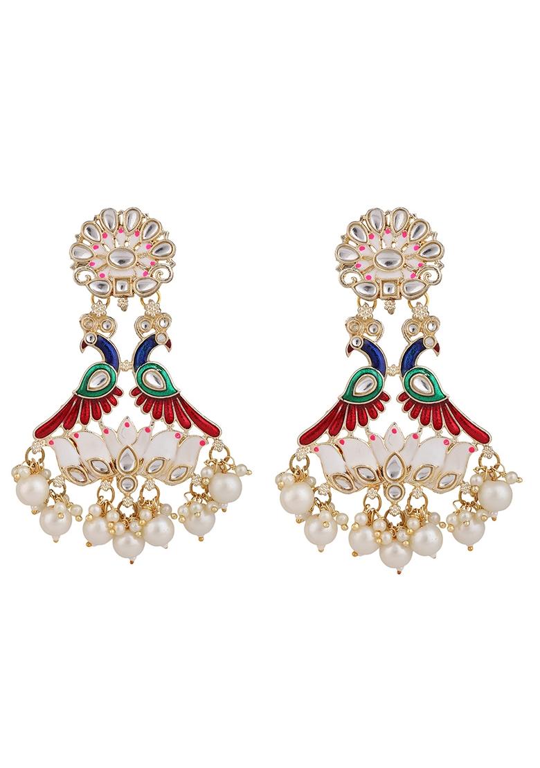 Multicolor Kundan Earrings