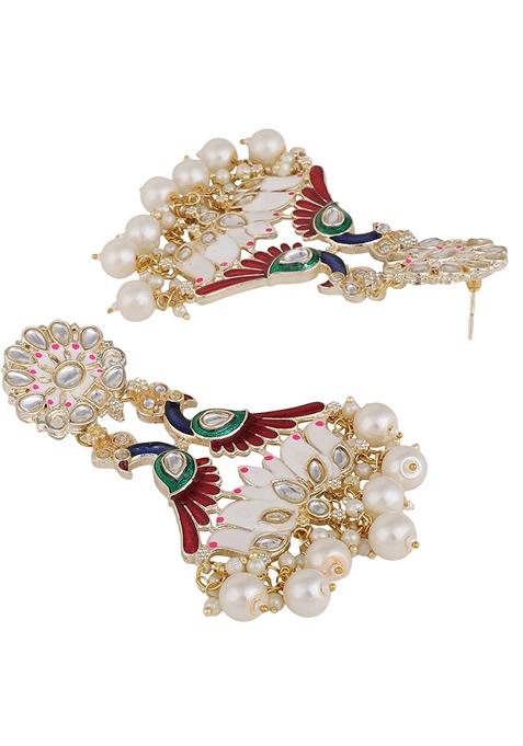 Multicolor Kundan Earrings