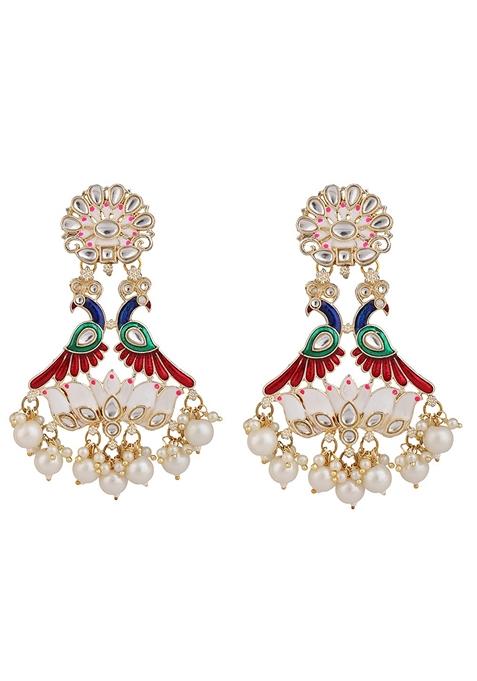 Multicolor Kundan Earrings