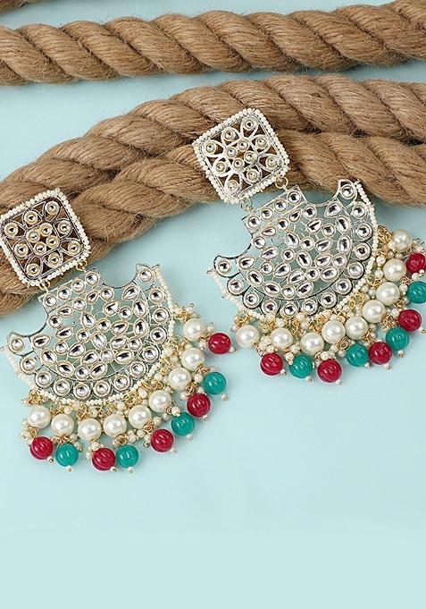 Multicolor Kundan Earrings
