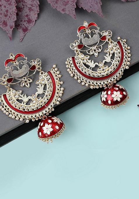 Red Kundan Earrings